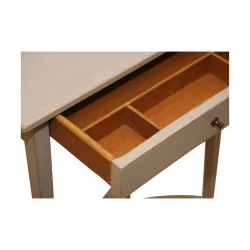 张边桌，带弧形板条，漆木饰面