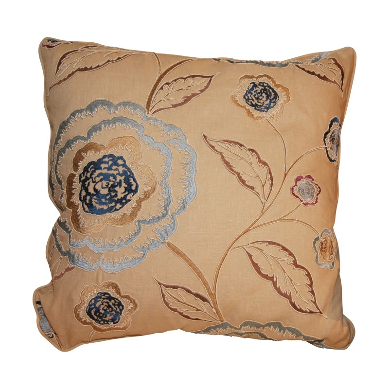 Coussin recouvert de tissu en lin collection Alme modèle - Moinat - Coussins