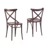 Croce chair in walnut-stained beech, bistro style. - Moinat - Chairs