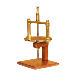 Watchmaker's straight drill machine in brass, on a …