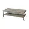 “Courbe” coffee table, aluminum leaf finish n - Moinat - Coffee tables