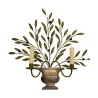 对“橄榄花瓶”壁灯，彩绘锻铁，带 2 … - Moinat - 壁灯架