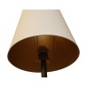 alte Stehlampe aus Silberbronze mit Lampenschirm aus weißem Blech … - Moinat - Stehlampen