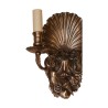 Paar Wandleuchter „Muschel“ in alter Silberbronze, 2 … - Moinat - Wandleuchter