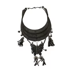 Collier de mariage, probablement en argent. Thaïlande début