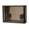 Loft 2-flammige Wandleuchte mit spiegelpoliertem Edelstahlhintergrund und … - Moinat - Wandleuchter