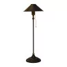 Bath reading light, with shade in black sheet metal and brass … - Moinat - Standing lamps