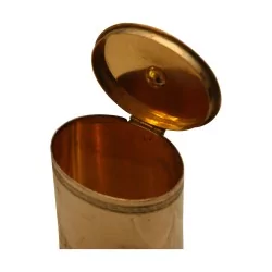 Paire de boite à thé Papus, en argent vermeil. Suisse (Berne),