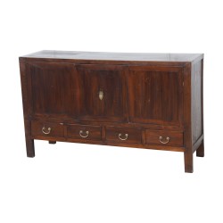 Buffet de style chinois à 4 tiroirs et 3 portes finition