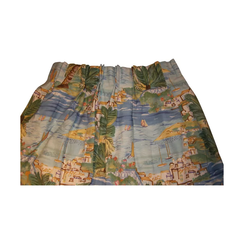 Выставочный занавес из хлопчатобумажной ткани с морским принтом на подкладке - Moinat - Портьеры