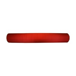 Polochon d exposition, tissu taffetas de soie rouge, boutons