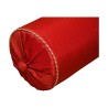 Polochon d exposition, tissu taffetas de soie rouge, boutons - Moinat - Coussins