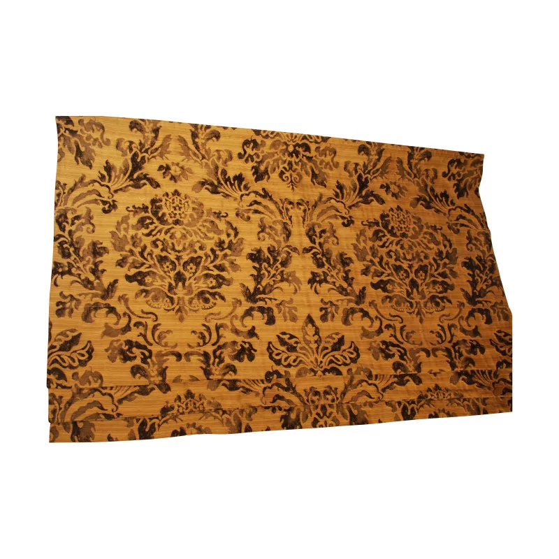 Blind with exhibition rods (curtain), black damask cotton fabric - Moinat - Curtains