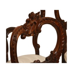 Set of 4 Louis XV Napoleon III chairs, in rosewood and …