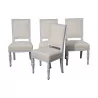 Set of 4 Jacob executive chairs, white lacquered wood, … - Moinat - Chairs