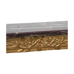 Louis XVI console in gilded wood with marble top