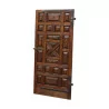 Walnut door with panels, espagnolette, lined with a … - Moinat - Doors