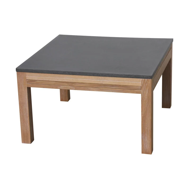 Table de salon en chêne blanchi et plateau en béton Pagny, … - Moinat - Tables de salon