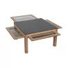 张漂白橡木和 Pagny 混凝土台面的咖啡桌，…… - Moinat - 咖啡桌