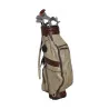 Brown leather golf bag with its set of clubs. Era : … - Moinat - Decorating accessories
