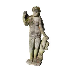 Pair of stone “Eve & Adam” statues. Period: 20th