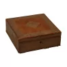 Leather box with vignettes, fabric interior, without … - Moinat - Decorating accessories