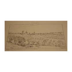 Лот из 40 гравюр «Виды Лозанны» Шарля Вюйерме…