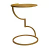 Metal pedestal table, copper leaf finish n - Moinat - End tables, Bouillotte tables, Bedside tables, Pedestal tables