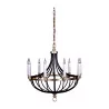 “Gaston” chandelier in painted wrought iron, with 9 lights. - Moinat - Chandeliers, Ceiling lamps