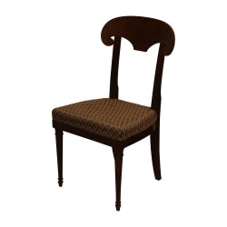 Mahogany chair, Jacob model, branded with iron from the Château in …