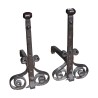 Pair of andirons, high period in wrought iron, provenance … - Moinat - Firedogs, Andirons