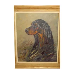 Painting “Hunting dog” signed Robert Coeytaux, artist …