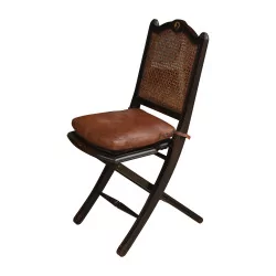 caned Louis XVI style folding chair with on the back …