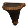 Pair of wall consoles in carved wood painted black and … - Moinat - Wall decoration, Hanging consoles