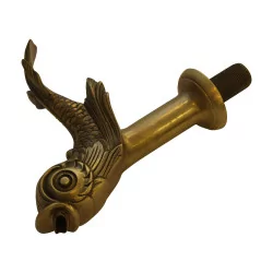 Fischförmiger Hals aus vergoldeter Bronze