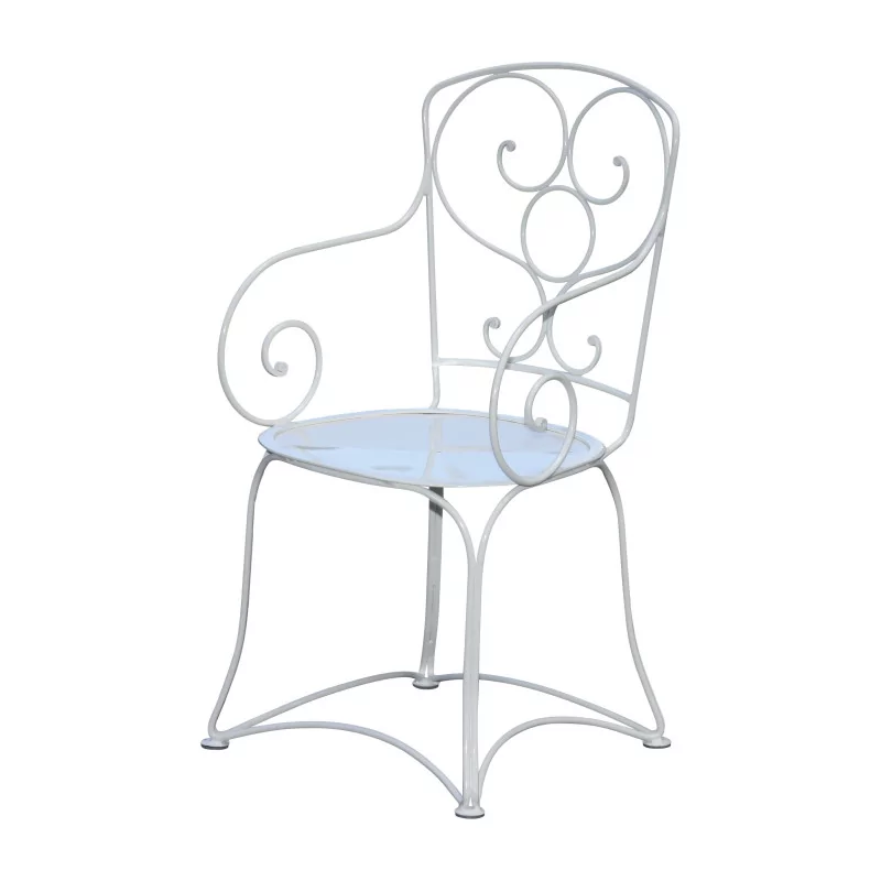 扶手椅 Anières 模型，采用锻铁制成，座椅采用金属板制成 - Moinat - Heritage