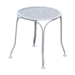 Hocker Modell Valvy aus Schmiedeeisen mit Sitz aus Blech