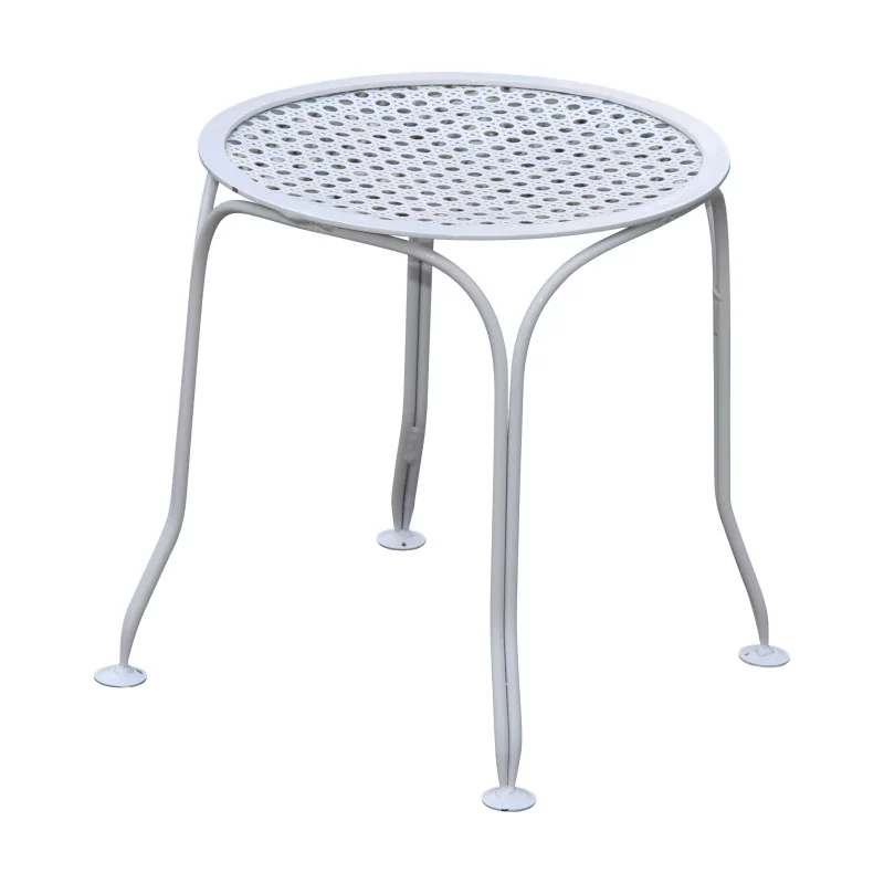 Valvy model stool in wrought iron with sheet metal seat - Moinat - Heritage