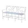 Mésange model bench in wrought iron, straight seat and back, - Moinat - Heritage