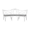 Hermance model bench in wrought iron, seat and back in - Moinat - Heritage