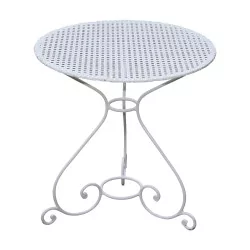 Bellevue model round table in wrought iron, with 3 legs and …