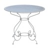 Bellerive model round table in wrought iron, with 4 legs and … - Moinat - Tables