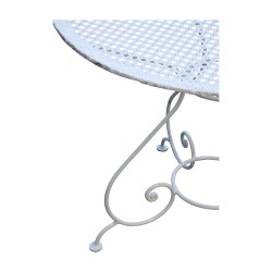Bellerive model round table in wrought iron, with 4 legs and …