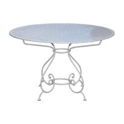 Beaulieu model round table in wrought iron, with 4 legs and …