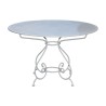 Table ronde modèle Beaulieu en fer forgé, à 4 pieds et plateau - Moinat - Tables