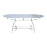 Oval table model Vufflens in wrought iron with sheet metal top … - Moinat - Tables