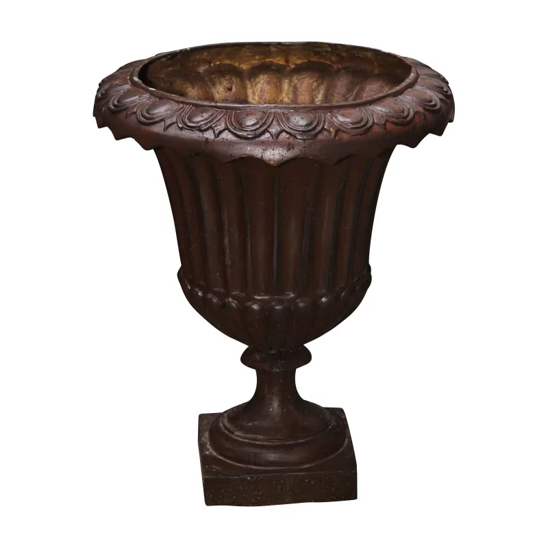 säurepatinierte Bronzeurne mit Erdpigmentbefestigung … - Moinat - Urnen, Vasen
