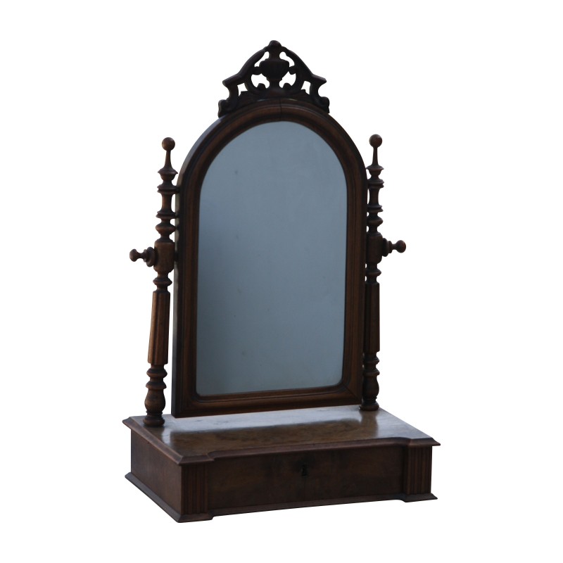 Psyche Henri II in walnut and beech. Period: Around 1880 - Moinat - Mirrors Psyche Henri II in walnut and beech. Period: Around 1880 - Moinat - Mirrors