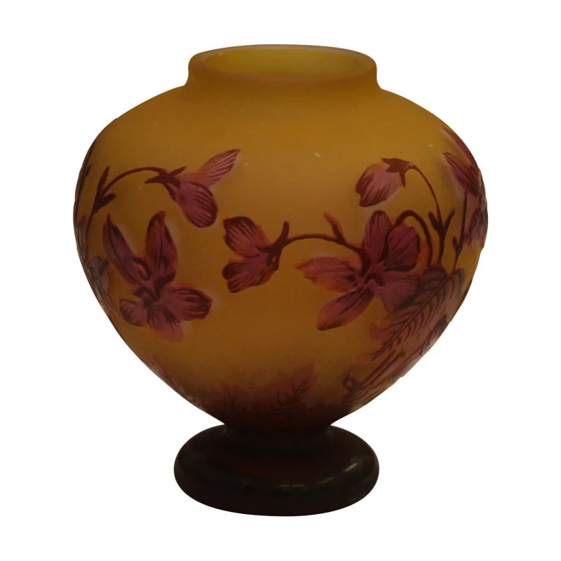 Small vase copy of Gallé. - Moinat - Boxes, Urns, Vases