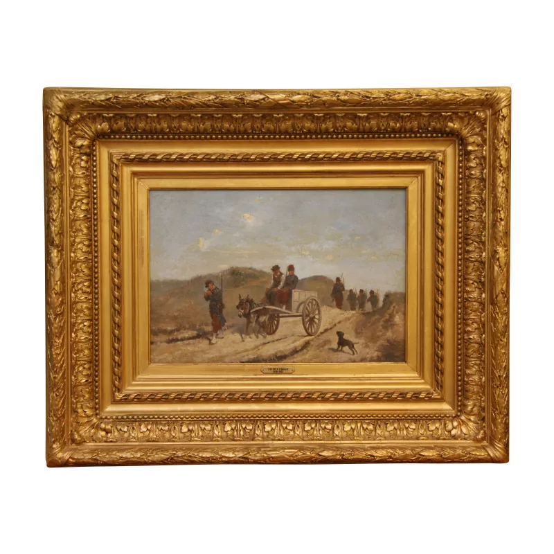 Gemälde, Öl auf Leinwand „Alpenjäger“, signiert Édouard … - Moinat - VE2022/1